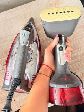 CHI Gray and Red Handheld Garment Steamer
